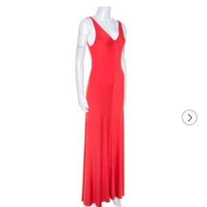 Ralph Lauren Black Label Coral Jersey Sleeveless Dress S